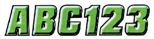 2" LETTER & NUMBER KIT GREEN / BLACK
