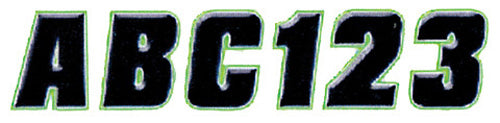 2" LETTER & NUMBER KIT BLACK / GREEN