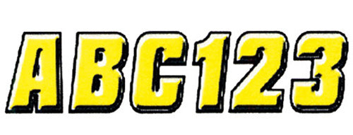2" LETTER & NUMBER KIT YELLOW / BLACK