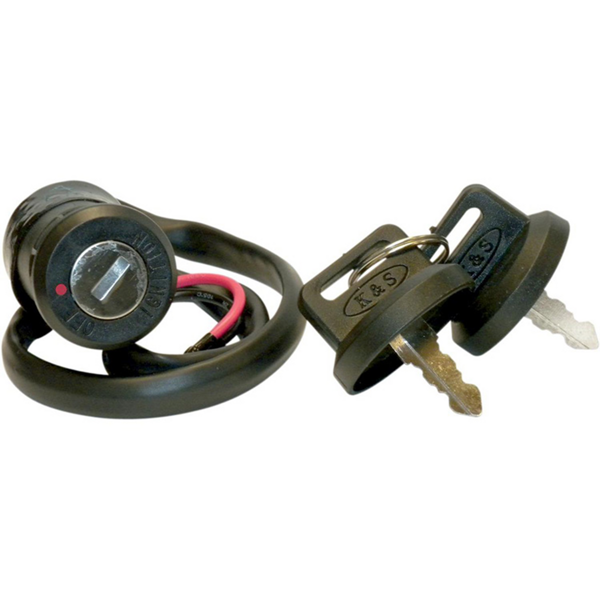 LOCK SET, (HONDA STYLE) (POSITIONS: OFF-OPEN, RED-CLOSED)