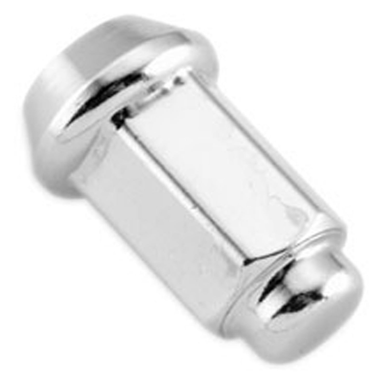 3/8"-24 FLAT CHROME LUG NUT - BOX OF 16