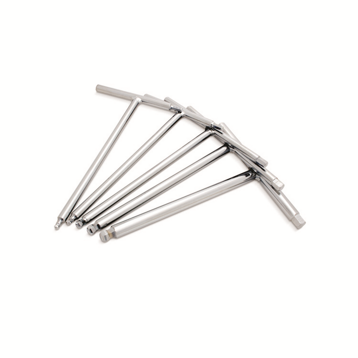 T-HANDLE, BALL-END ALLEN, DUAL DRIVE, SAE SET (5/32,3/16,1/4,5