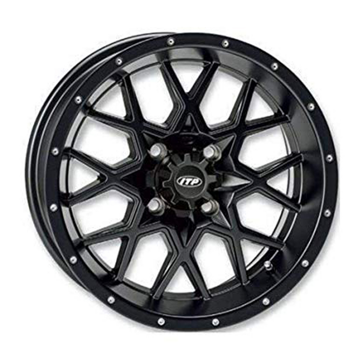 ITP HURRICANE WHEEL 12X7 MATTEBLACK (12RB113BX)