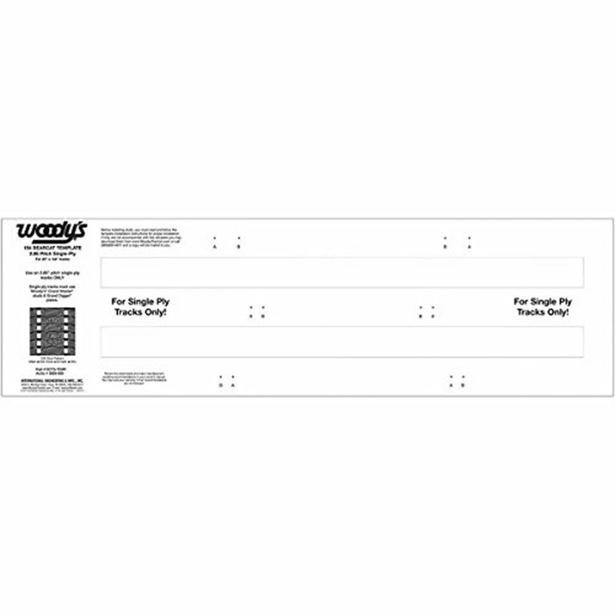154&quot; SINGLE PLY 2.86 PITCH TEMPLATE