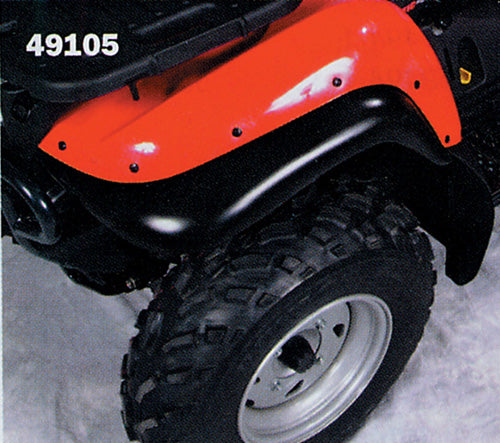 FRONT MUD FLAP EXTENSIONS KAWASKAI ATV BLACK