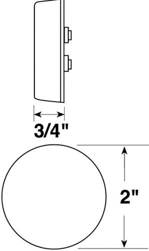 2" SEALED LIGHT AMBER