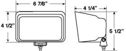 4&quot; X 6&quot; HALOGEN RUBBER TRACTORLIGHT