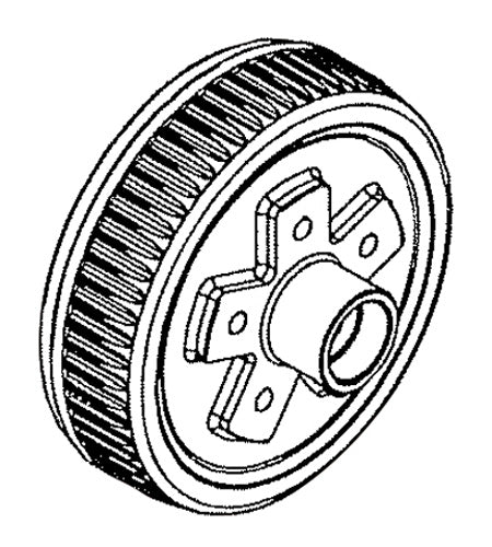 BRAKE DRUM 5 ON 4-1/2