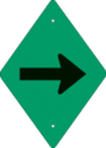 GREEN PLASTIC REFLECTIVE ATV TRAIL BLAZER HORIZONTAL ARROW