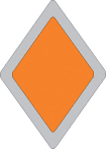 ORANGE PLASTIC REFLECTIVE SNOWMOBILE TRAIL BLAZER DIAMOND