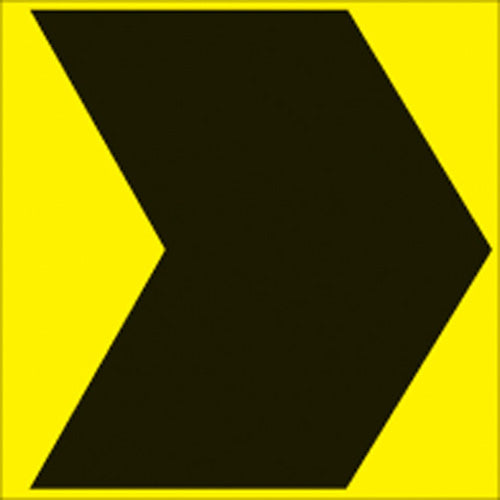 YELLOW PLASTIC REFLECTIVE SIGN 12" - LARGE ARROW