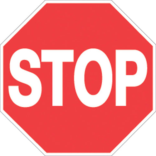 RED PLASTIC REFLECTIVE TRAIL SIGN 12" - STOP