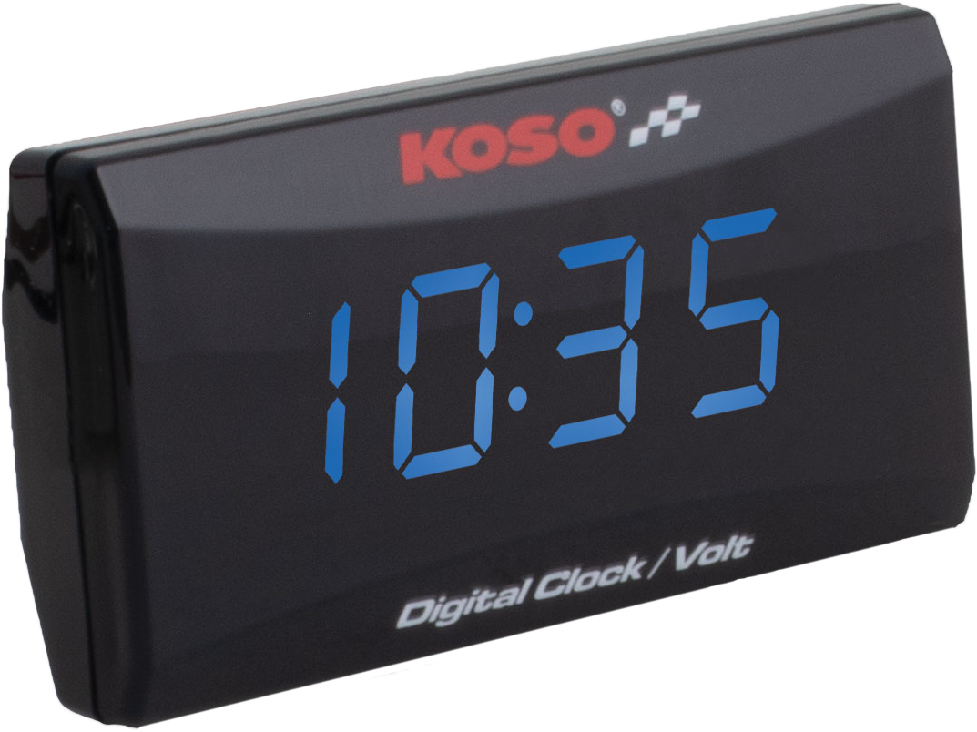 Super Slim Clock / Volt Meter Blue Display