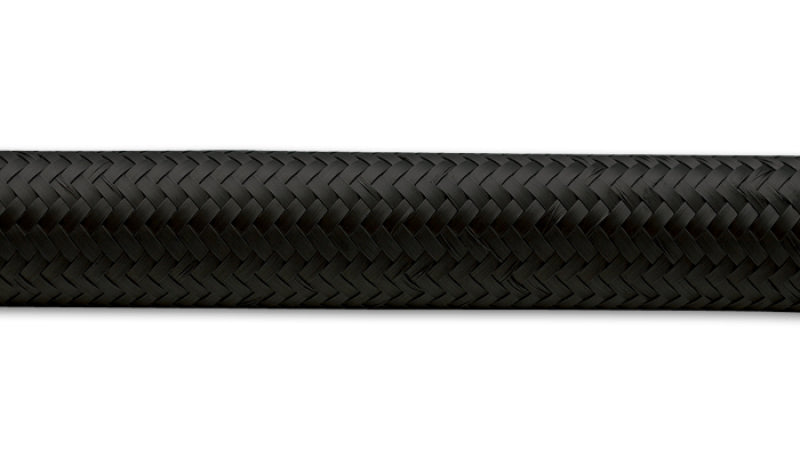 Vibrant -8 AN Black Nylon Braided Flex Hose .44in ID (50 foot roll)