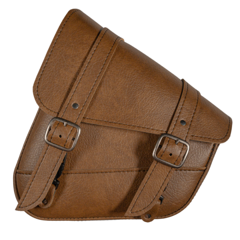 Willie &amp; Max HD Softails, Yamaha Rd Stars, Kaw Vulcan 900, Suz C50 Swingarm Bag - Warm Brown