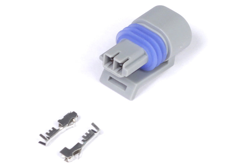 Haltech Delphi 2 Pin GM Style Air Temp Connector Grey Plug &amp; Pins