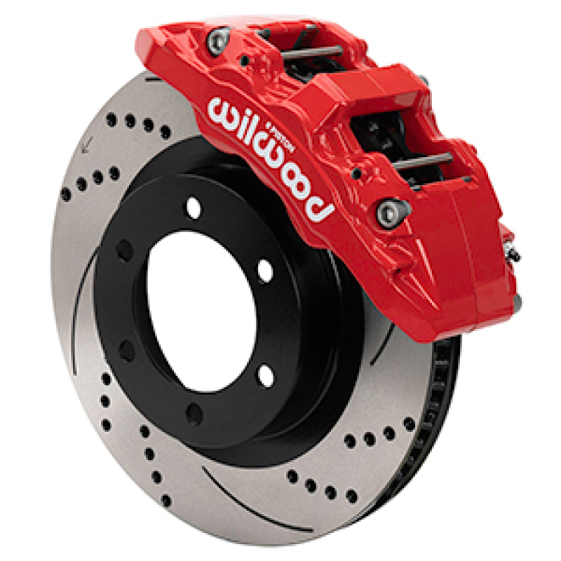 Wilwood 21-24 Ford Bronco Aerolite 6R Kit 6 x 5.50in Hub - 13.38in Drilled &amp; Slotted Rotor - Red