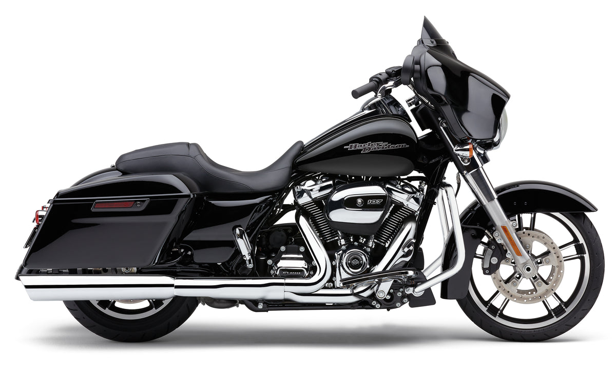 909 Twins 4&quot; Slip Ons Chrome Flh/Flt 17 22