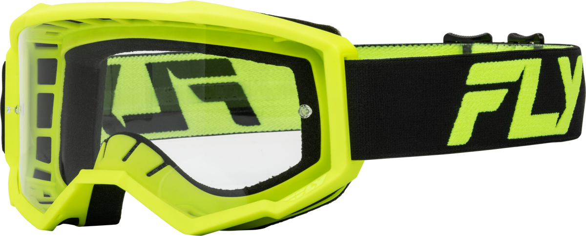 Youth Focus Goggle Blk/Hi Vis W/ Clear Lens