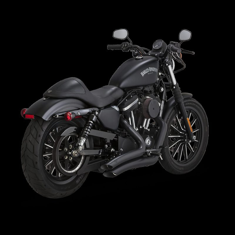 Vance &amp; Hines HD Sportster 14-22 Big Radius 2-2 Black PCX Full System Exhaust