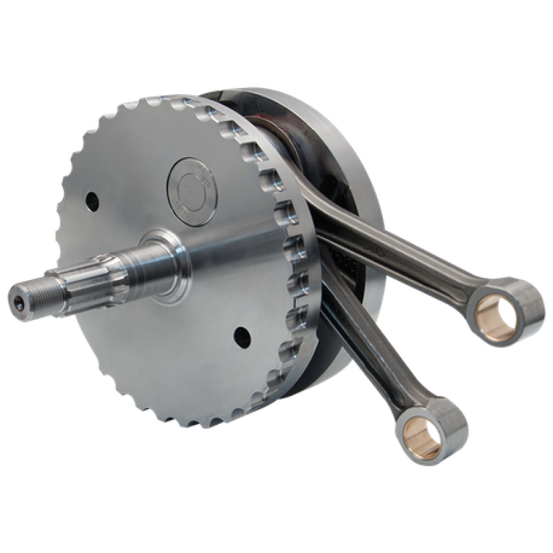 S&amp;S Cycle 00-06 BT 4-5/8in Stroke Flywheel Assembly w/o Sprocket Shaft Bearing Race