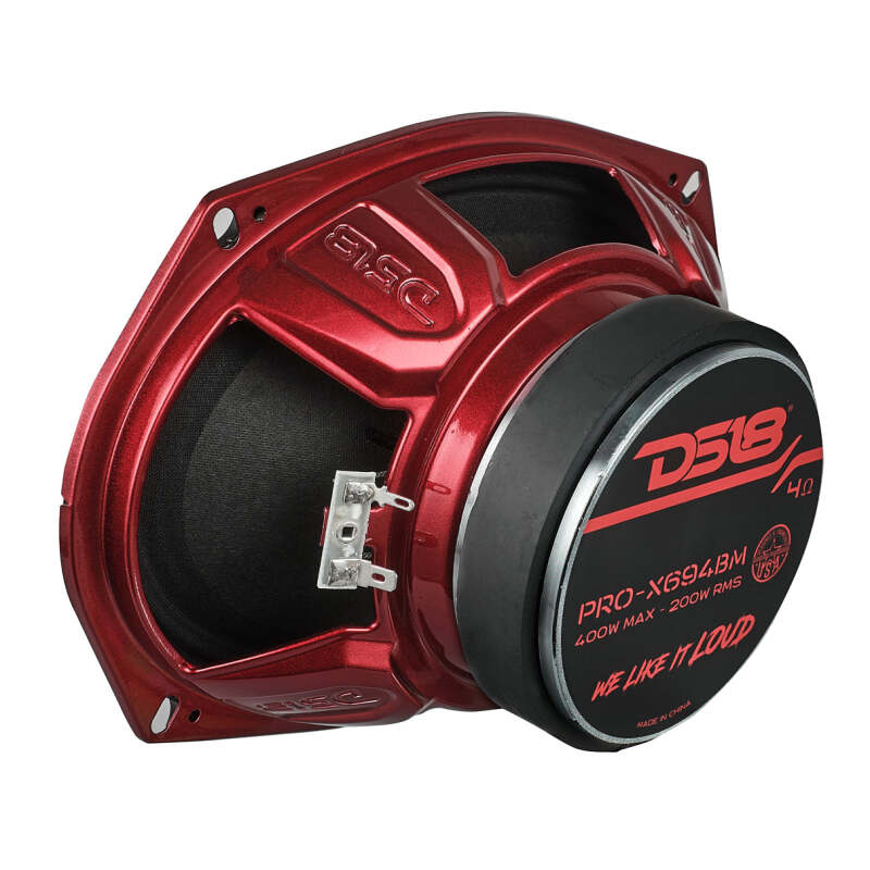 DS18 6x9in 275 Watts RMS 4 ohm Mid-Range Loudspeaker Bullet Loudspeaker Grill Included