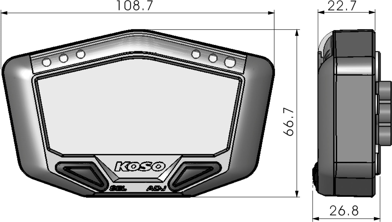 X 2 Boost Gauge W/ Air/Fuel Ratio And Temperature