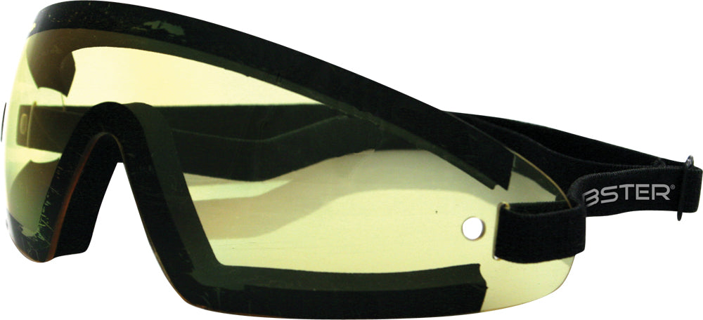 Wrap Around Sunglasses Black W/Yellow Lens