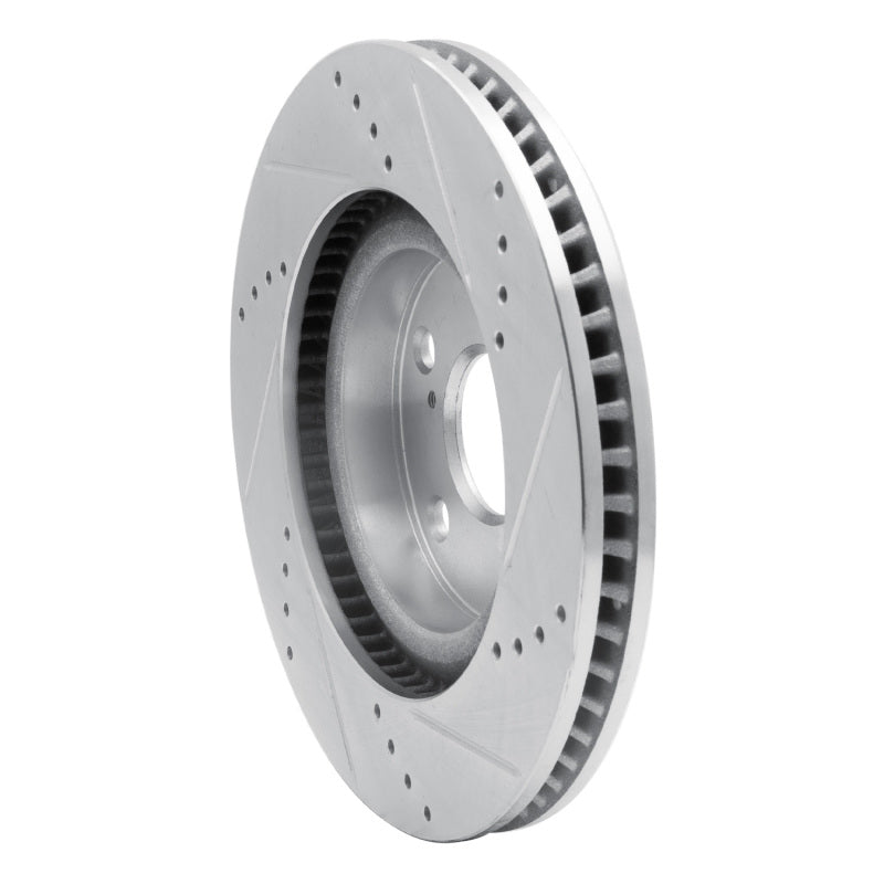 DFC 06-20 Lexus ES350 Front Left Drilled & Slotted Silver Brake Rotor