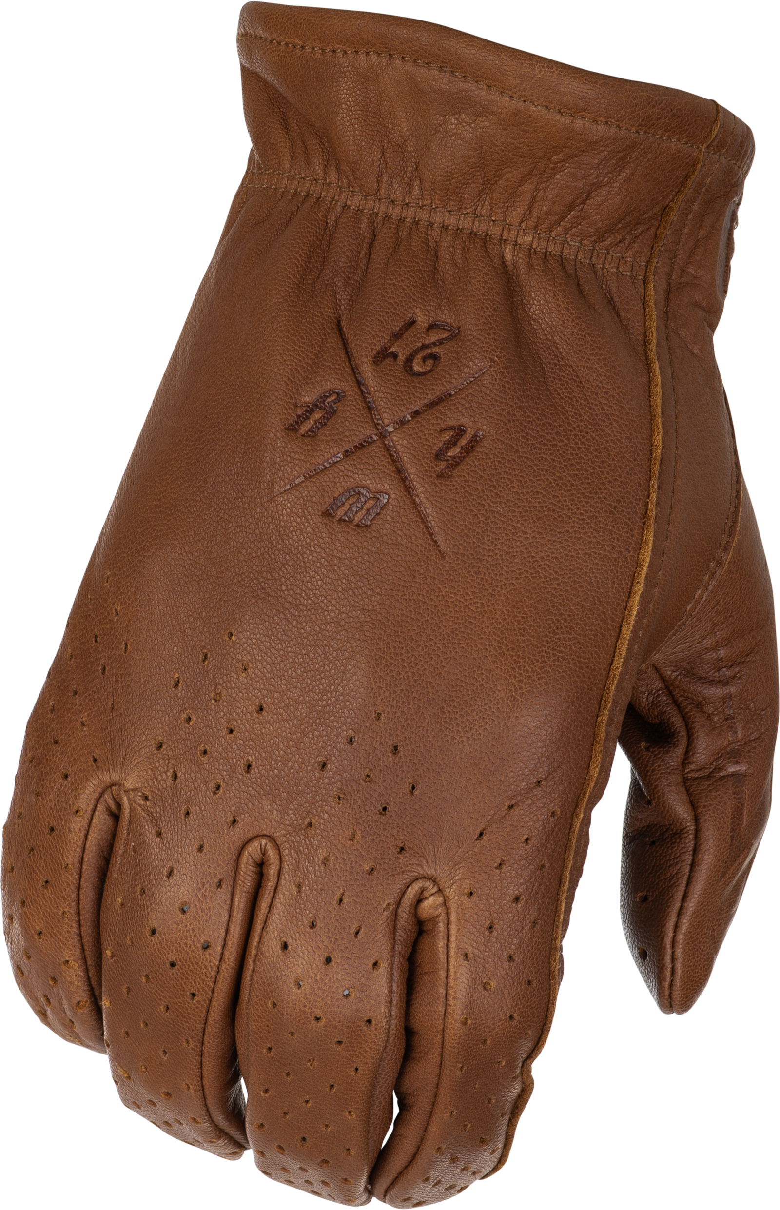 Louie Perforated Gloves Brown 3x