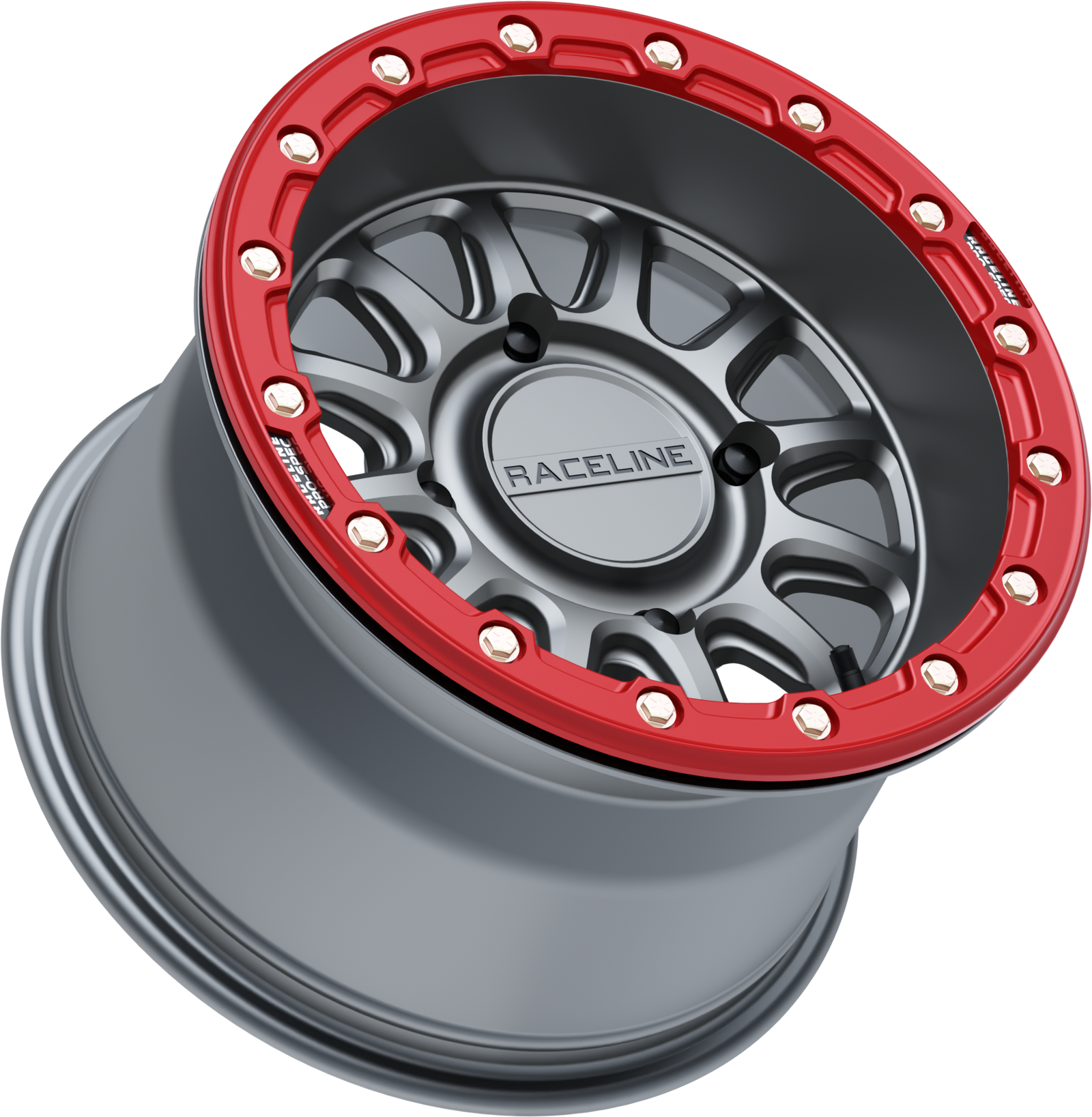 Alpha Wheel 4/156 Gunmetal/Red 15x7 (+10mm)