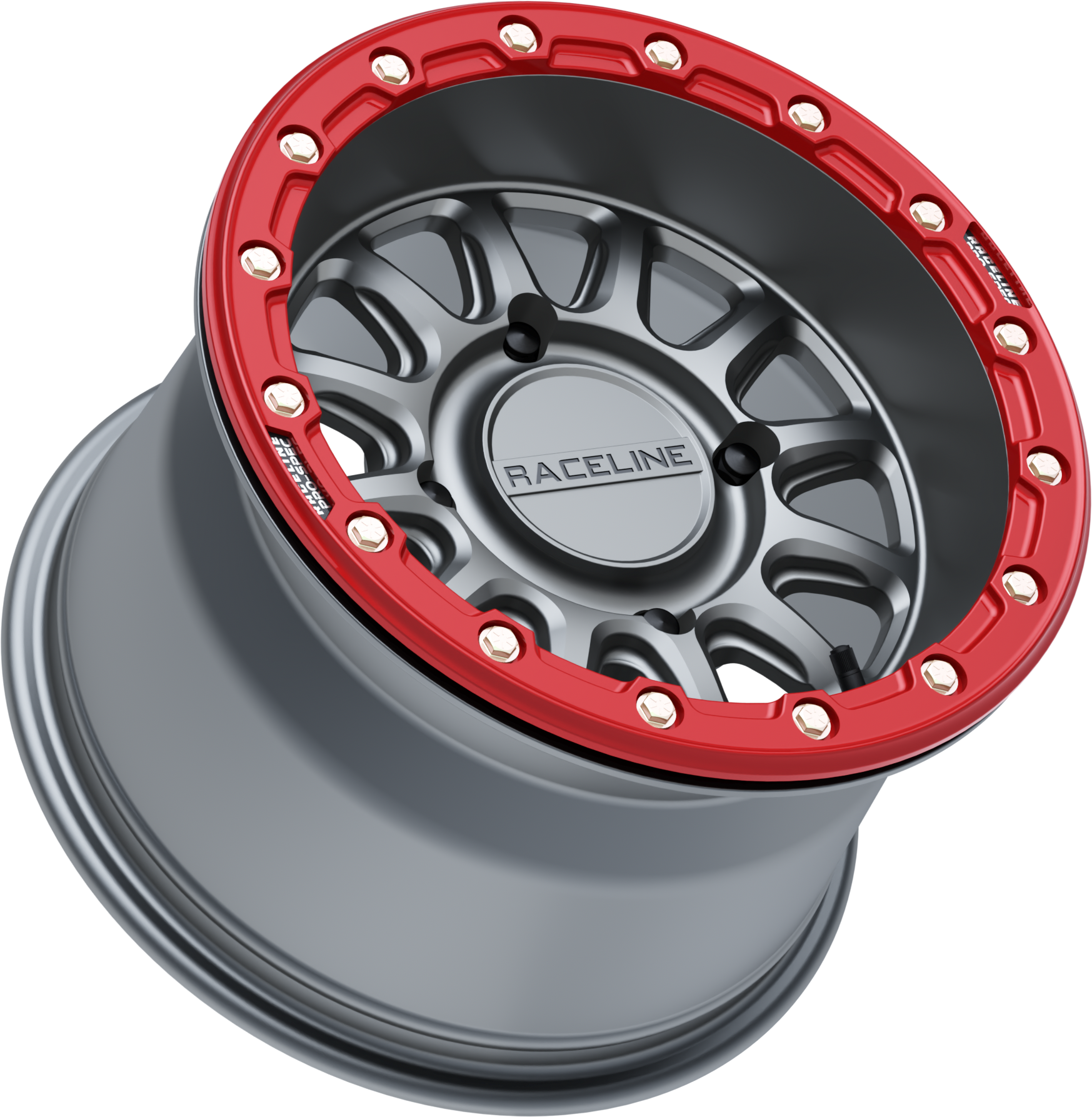 Alpha Wheel 4/156 Gunmetal/Red 15x7 (+10mm)