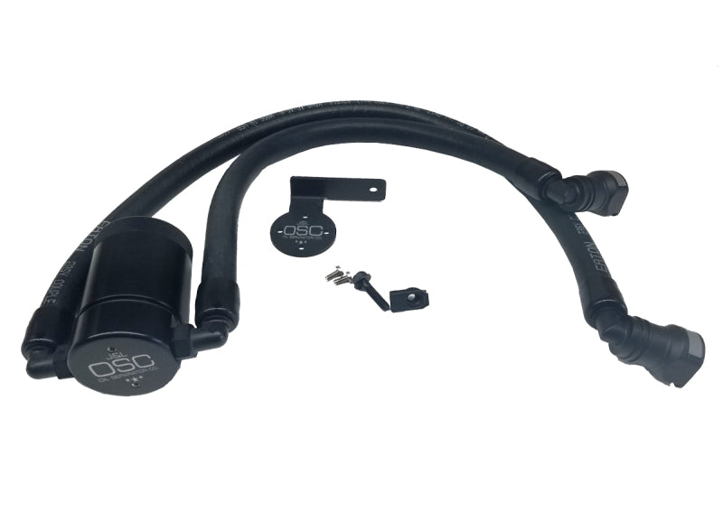J&amp;L 11-17 Ford F-150 5.0L / 11-14 Ford F-150 6.2L Driver Side Oil Separator 3.0- Black Anodized