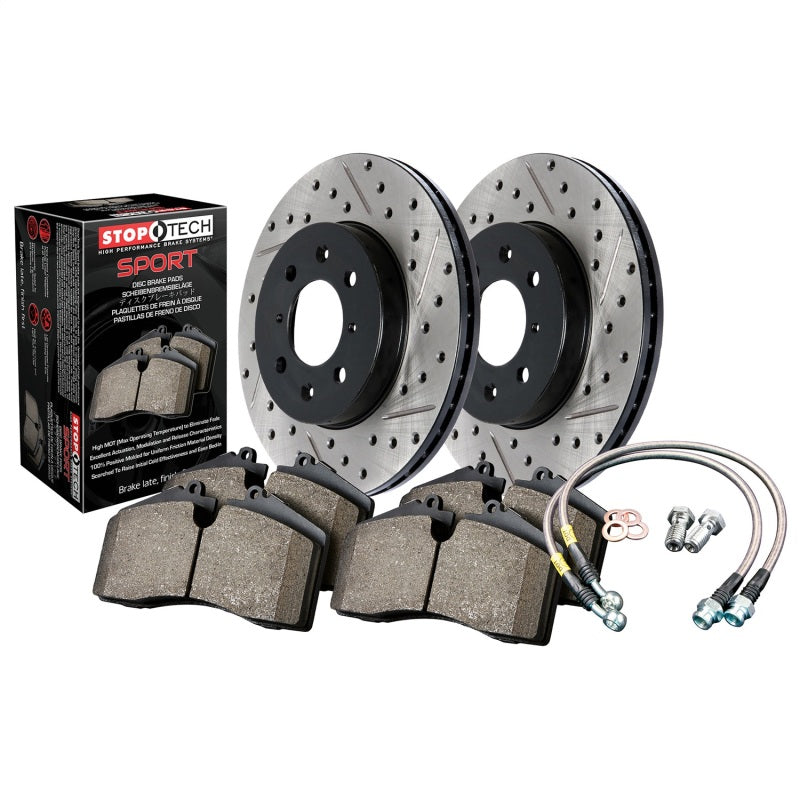 Sport Axle Pack, Drilled &amp; Slotted, Front