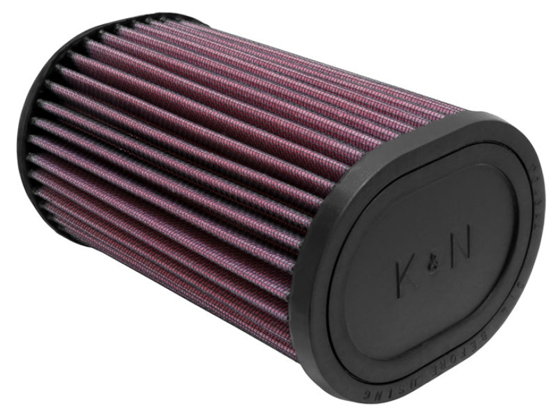 K&amp;N Filter Universal Rubber Oval Straight 4.5in OL x 3.75in OW x 7in Height 20 Degree Angle