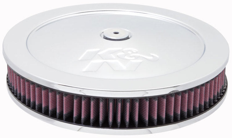 K&amp;N 5 1/8in Flange 11in OD 3 1/4in Height w/ Vent Custom Air Cleaner Assembly