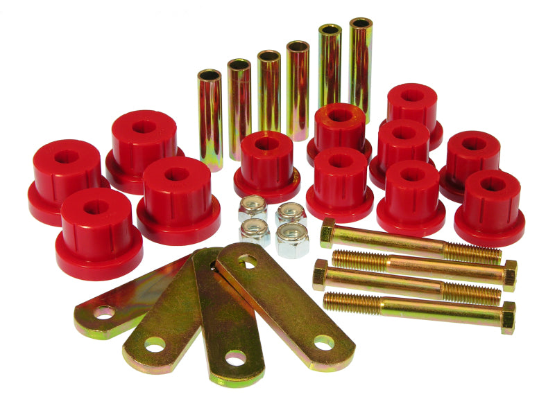 Prothane 67-81 Chevy Camaro HD Spring &amp; Shackles Bushings - Red