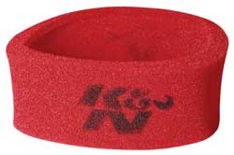 K&amp;N Universal Airforce Pre-Cleaner Air Filter Foam Wrap - Round Straight - Red