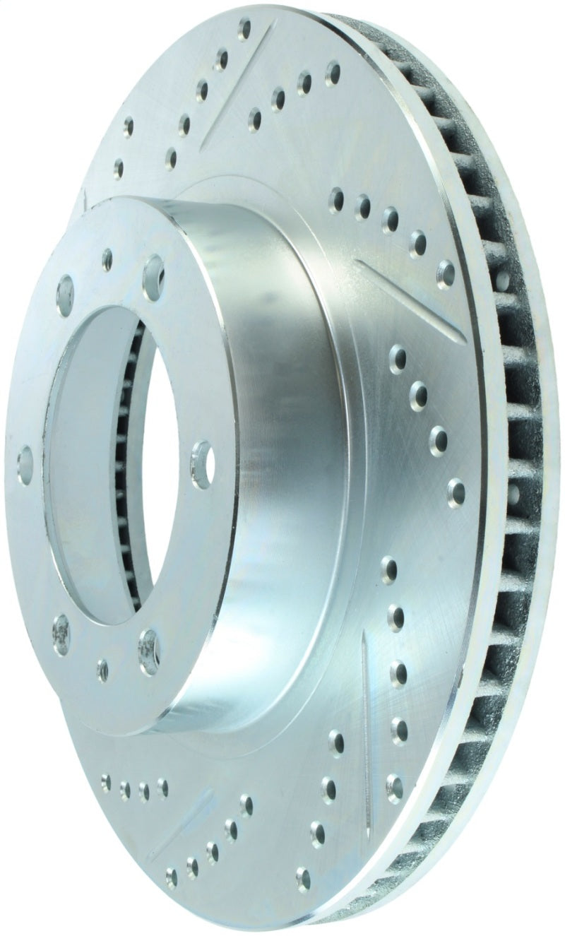 StopTech Select Sport 12-14 Toyota FJ Cruiser SportStop Slotted &amp; Drilled Front Right Rotor