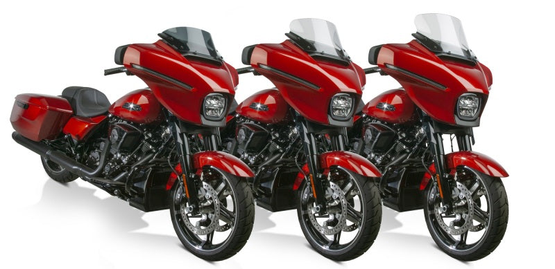 National Cycle 24+ Harley Davidson FLH/ 23 FLH CVO V-Stream Quantum Plus Mid Windshield- LT. Tint