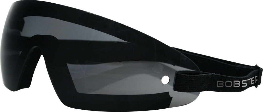 Wrap Around Sunglasses Black W/Smoke Lens