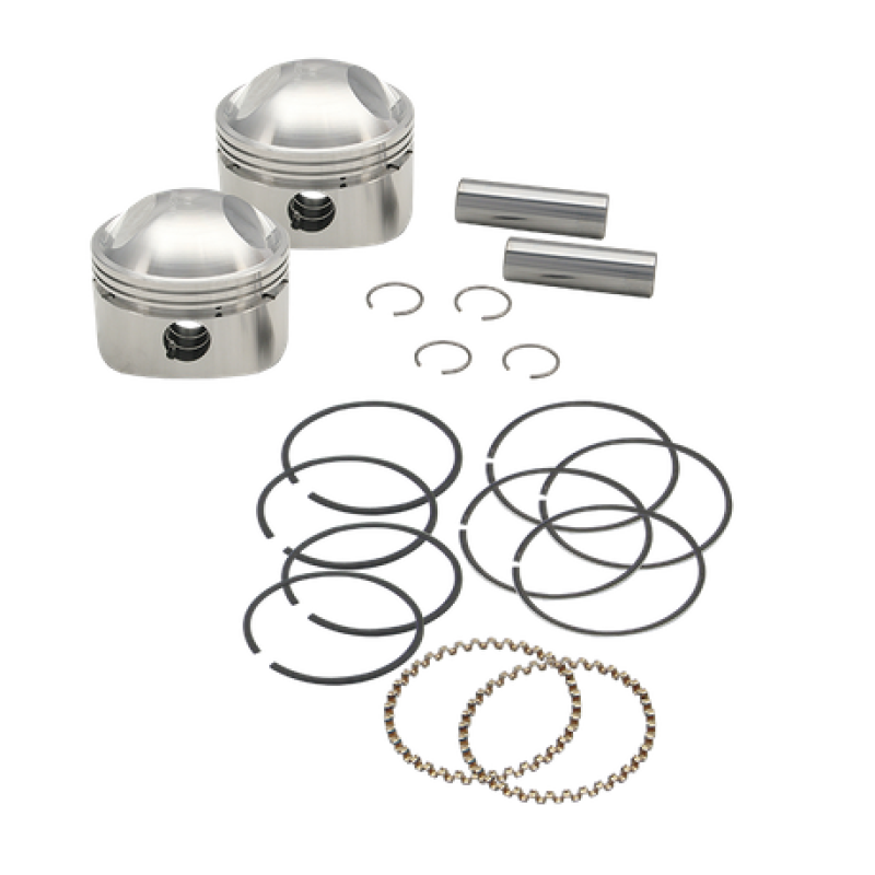 S&amp;S Cycle 36-84 BT 3-7/16in x Up To 4-3/4in Stroke HC Piston Set - .050in