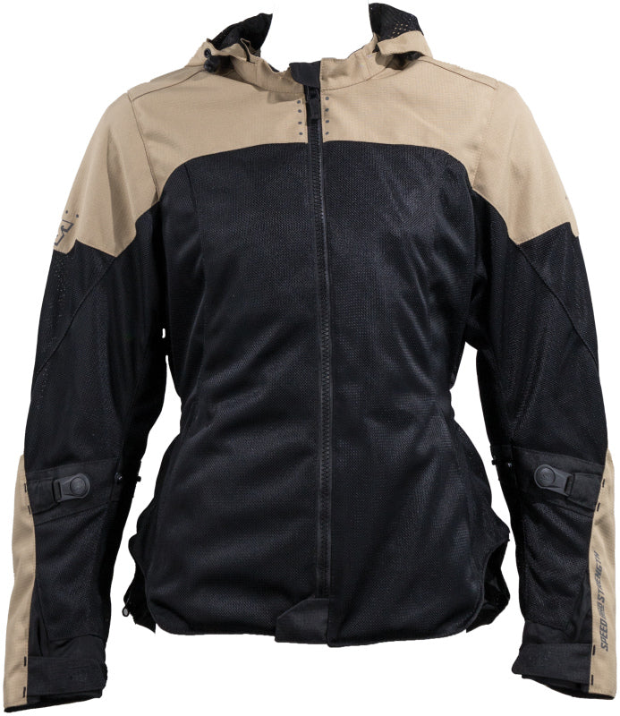 Speed and Strength Starstruck Mesh Jacket Trench Tan/Black Womens - XL