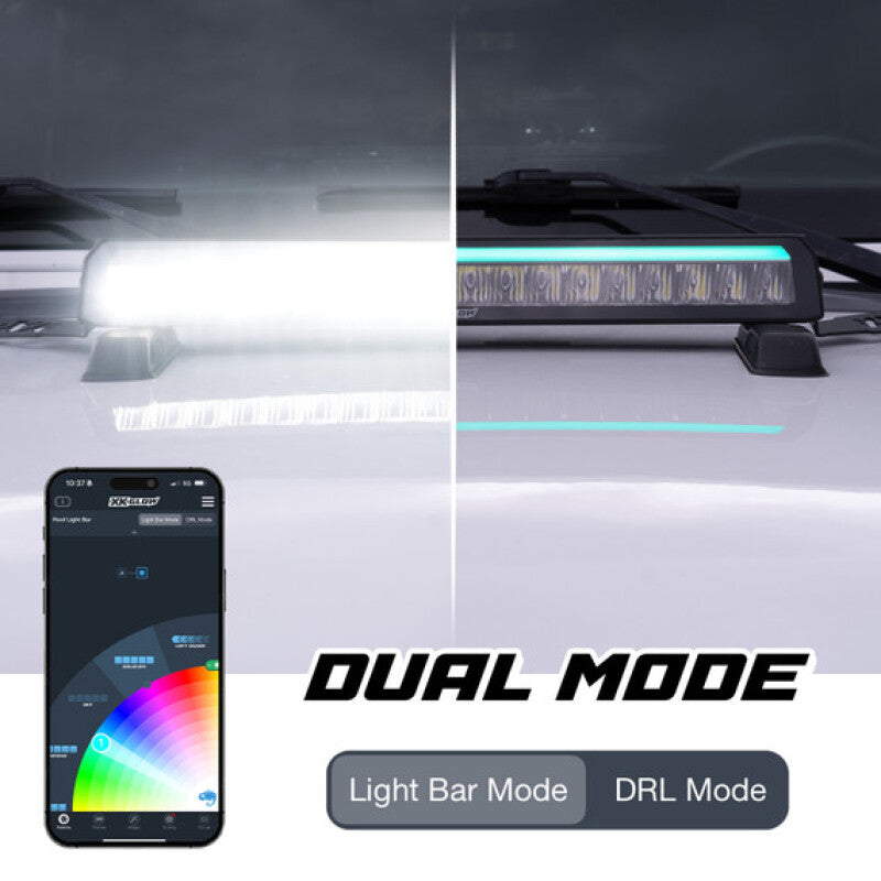 XK Glow XKmax 20in Offroad Light Bar w/ RGBW Chasing DRL &amp; App Control