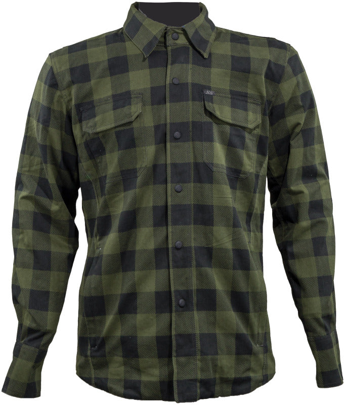 Speed and Strength True Grit Armored Motoshirt Olive/Black - XL