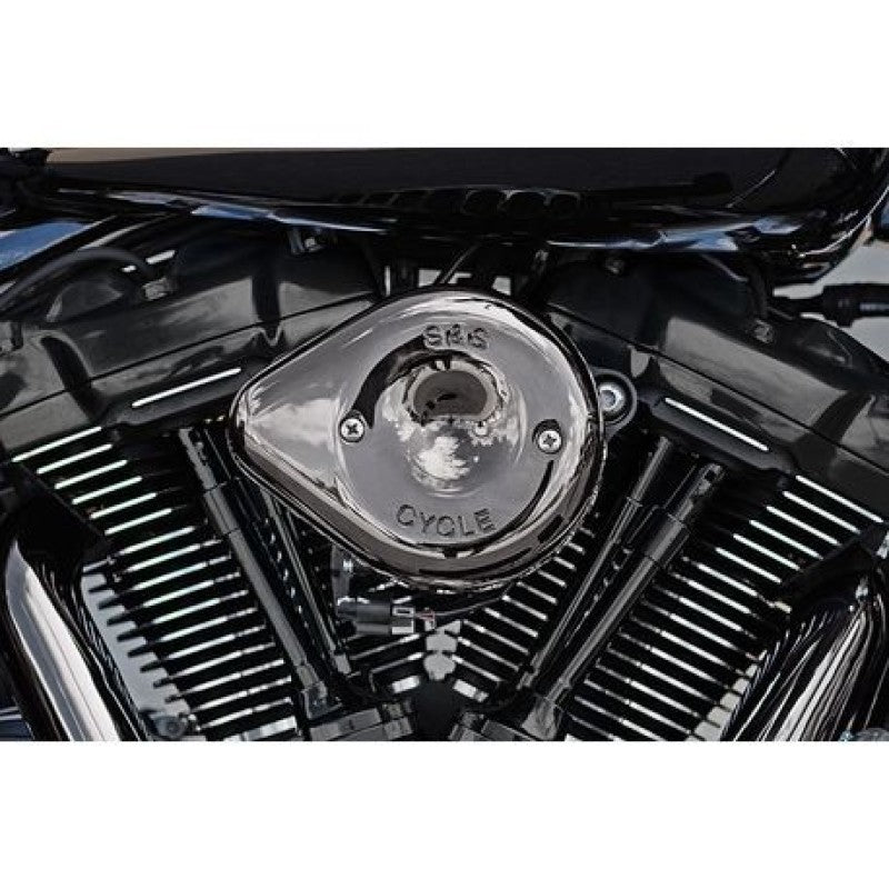 S&amp;S Cycle Lava Stealth Mini Teardrop Air Cleaner Cover - Chrome