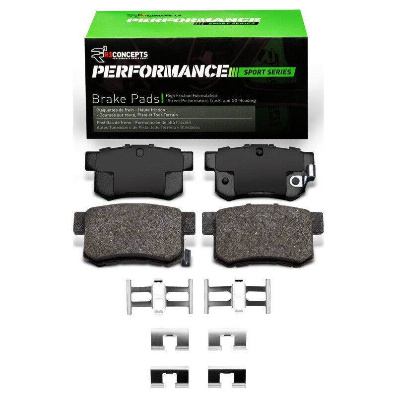 R1 1987-2022 Acura TSX Rear R1 Performance Sport Pads &amp; Hardware Kit