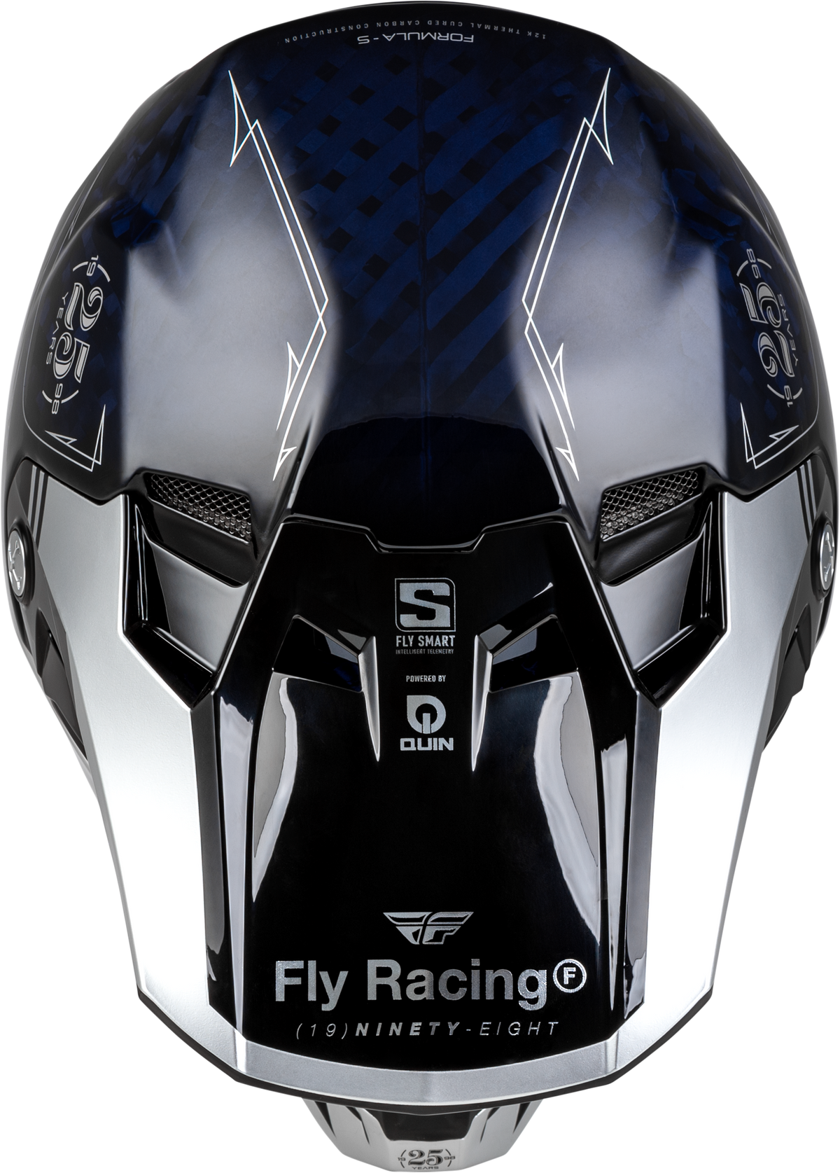 Formula S Carbon Legacy Helmet Blue Carbon/Silver 2x