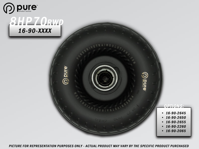 Pure Drivetrain 8HP70 High Performance Billet Race Torque Converter - 26/55 Stator - RWD