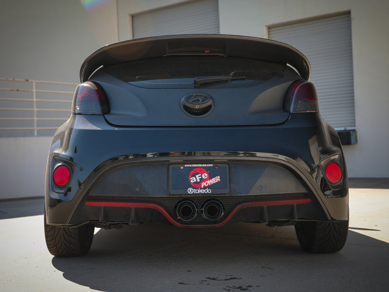 aFe Takeda 2-1/2in to 3in SS-304 Cat-Back Exhaust w/ Blue Flame Tips 13-17 Hyundai Veloster L4-1.6L